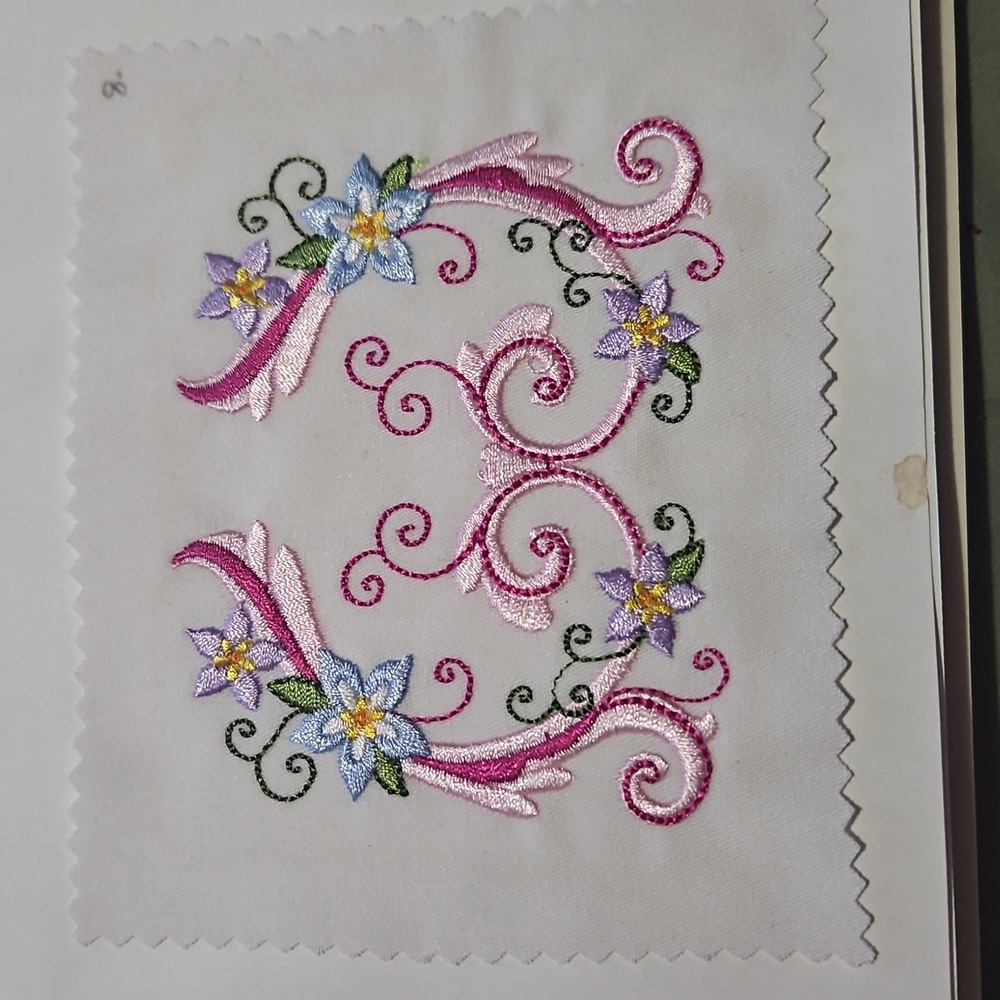 Handmade machine embroidery patch